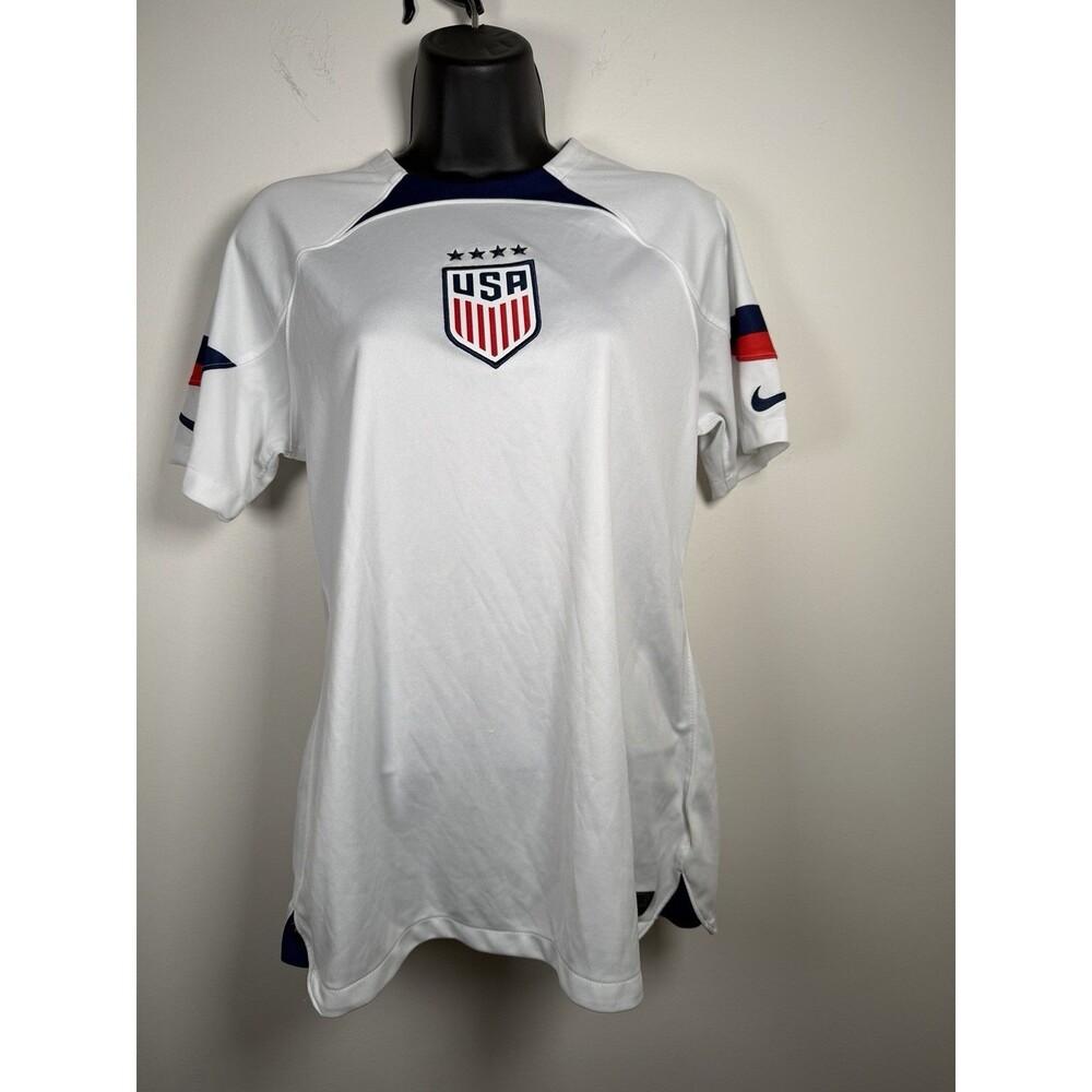 Nike Team USA Soccer Jersey Womens L Slim Fit Red White Blue World Cup National - Picture 3 of 10